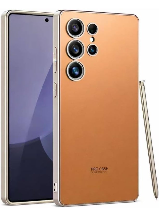 Galaxy S24 Ultra Phone Case, Ultra-Thin Silicone Cover, Shockproof and Dropproof Design 【Original Machine Color Scheme】，Ultra-Thin,Shockproof and Dropproof - (Titanium Orange) - Image 1